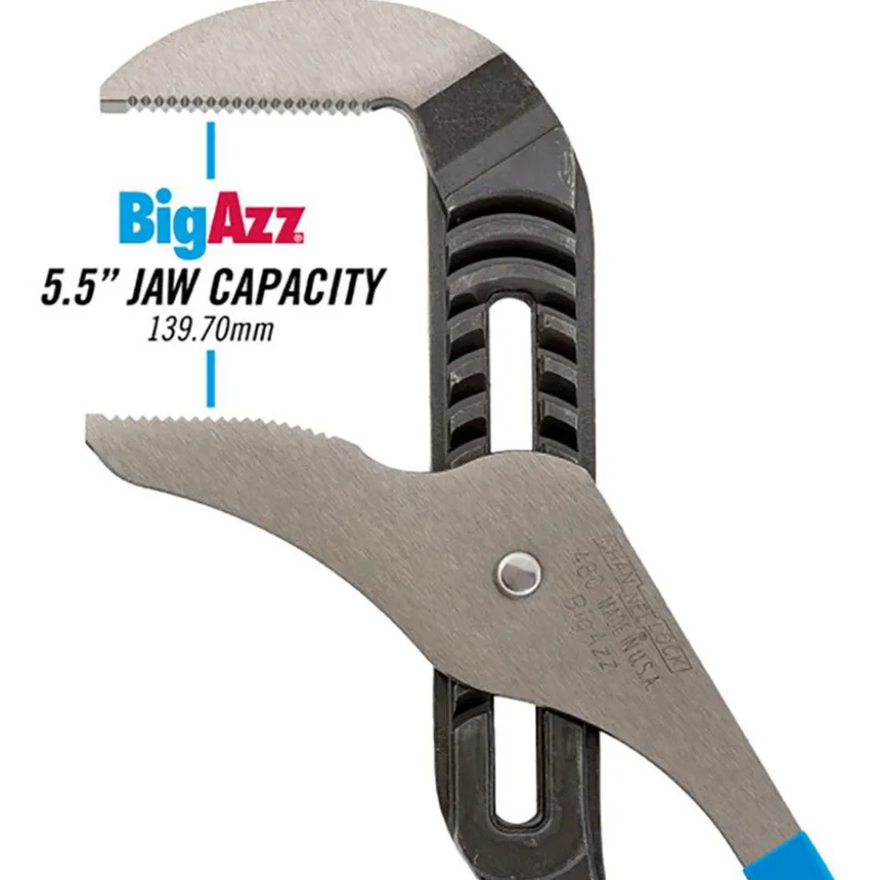 Tongue & Groove Plier: 5-1/2" Cutting Capacity, Standard Jaw