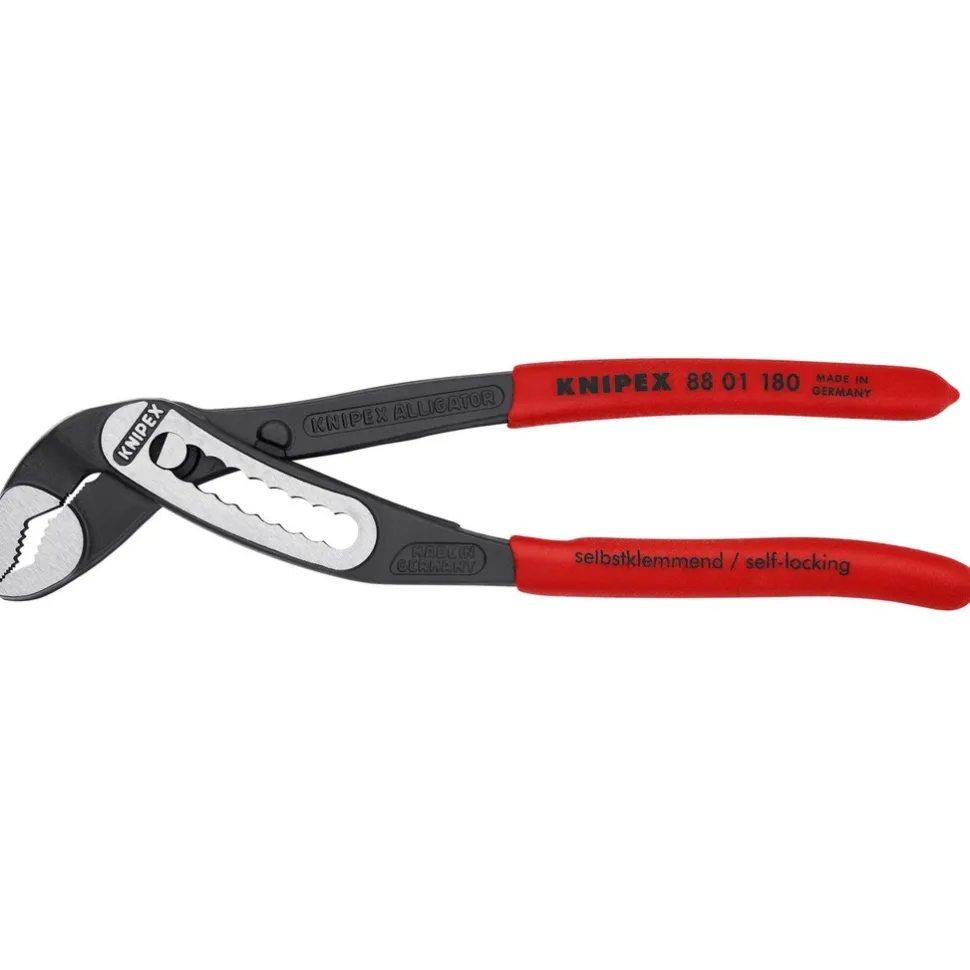 Tongue & Groove Plier: 1-1/8" Cutting Capacity, Self-Gripping Jaw