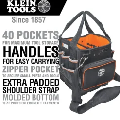 Tool Bag: 40 Pocket, 10-1/4