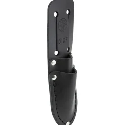 Tool Pouch: 2 Pockets, Leather, Black