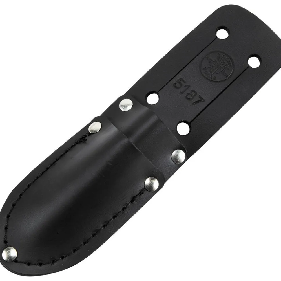 Tool Pouch: 2 Pockets, Leather, Black