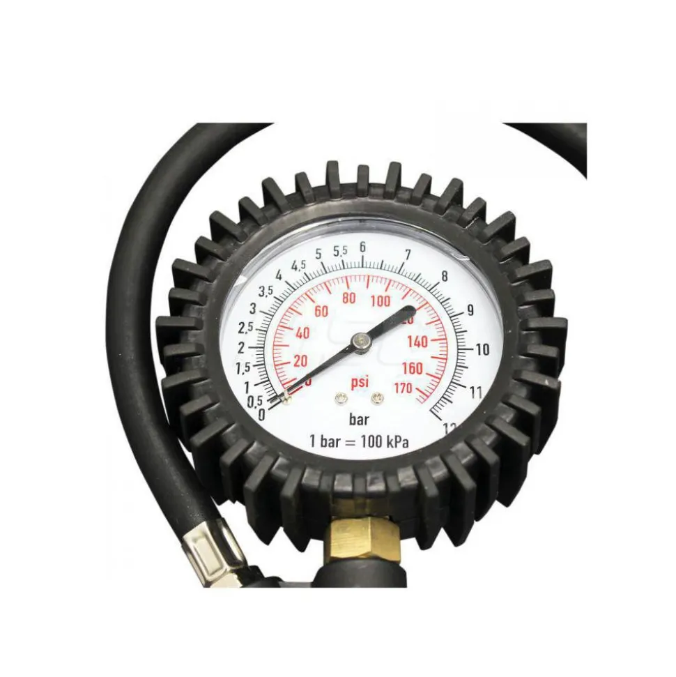 2 to 175 psi Dial Easy-Clip Tire Pressure Gauge