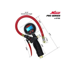 0 to 255 psi Digital Ball Foot Tire Pressure Gauge