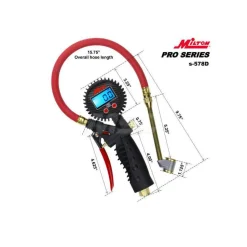 0 to 255 psi Digital Large Bore Dual Head Tire Pressure Gauge