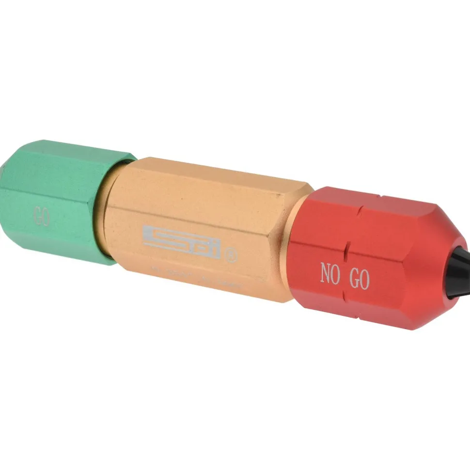 0.251 to 0.5" Ring Dia Range, M2 Handle Size, Aluminum, Pin Gage Handle