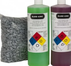 Triangle Tumbling Media: Ceramic Carrier, Ceramic Abrasive, 0.38" Long