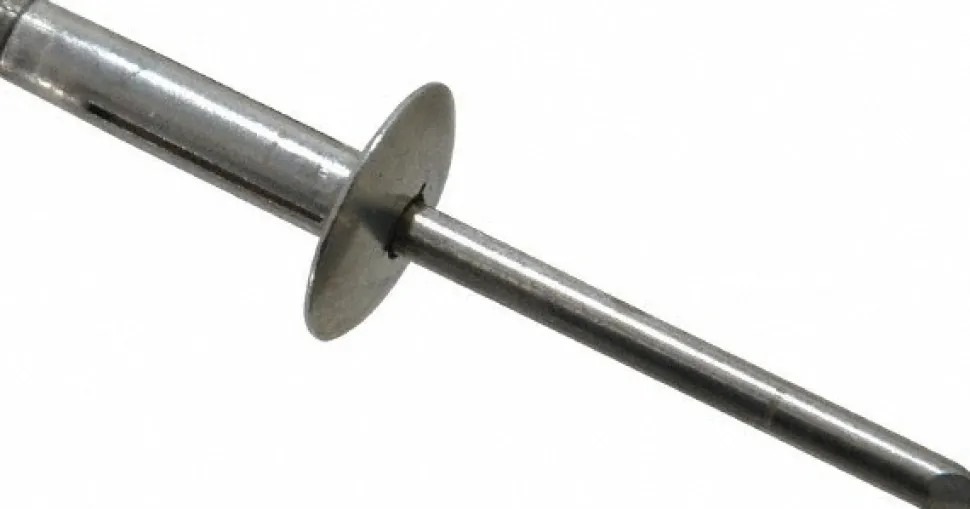 Tri Folding Blind Rivet: Size 625, Large Flange Head, Aluminum Body, Aluminum Mandrel