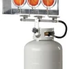 Triple Burner Tank Top Radiant Heater: Propane, 45,000 BTU