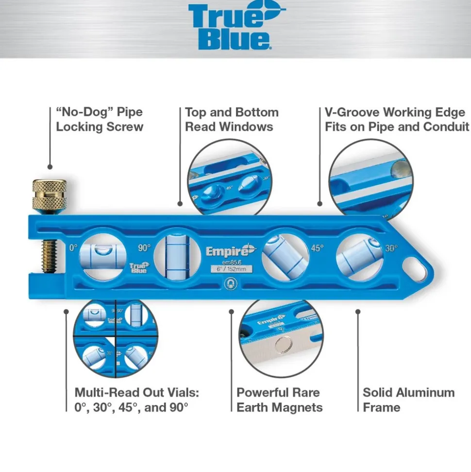 6" TRUE BLUE®Die Cast Torpedo Level