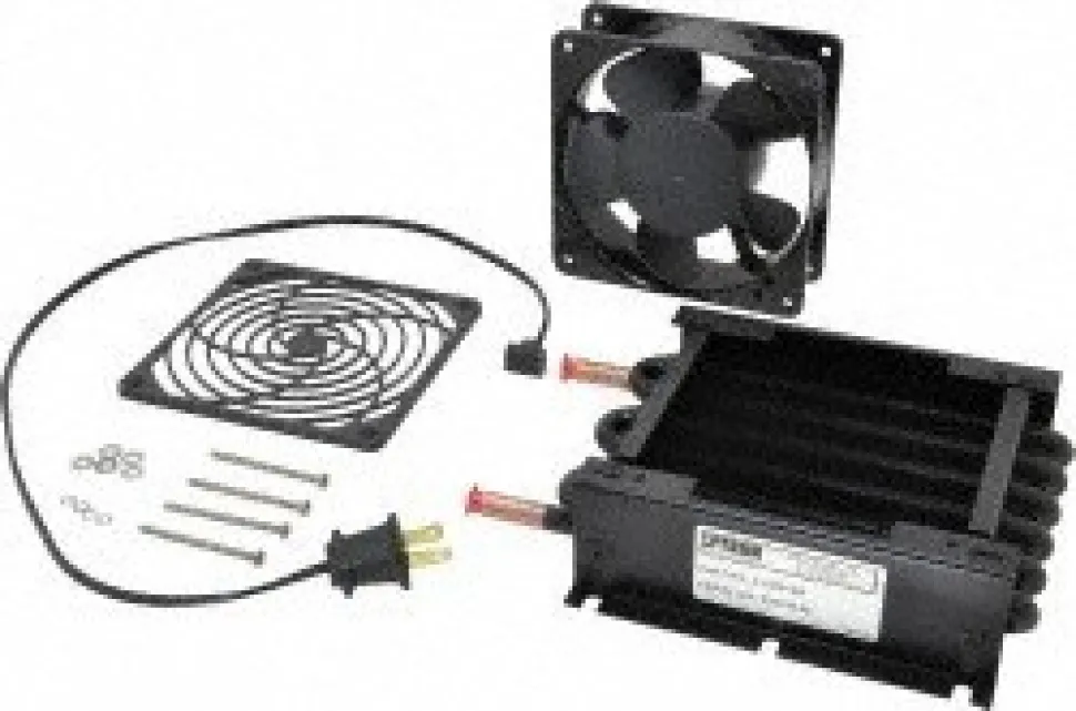 3/8" Tube OD, 1 Fan Mount, Liquid-To-Air Copper Tubed Process Equipment Heat Exchanger