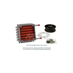 3/8" Tube OD, 1 Fan Mount, Liquid-To-Air Stainless Steel Tubed Process Equipment Heat Exchanger