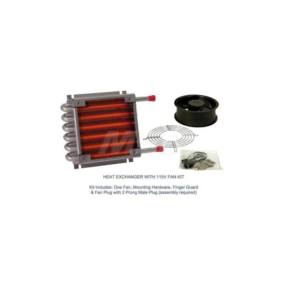 3/8" Tube OD, 1 Fan Mount, Liquid-To-Air Stainless Steel Tubed Process Equipment Heat Exchanger