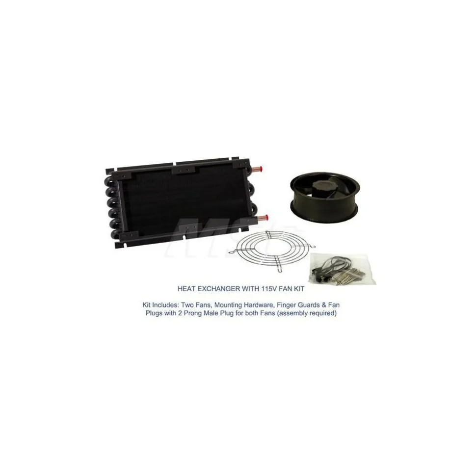 3/8" Tube OD, 2 Fan Mount, Liquid-To-Air Copper Tubed Process Equipment Heat Exchanger