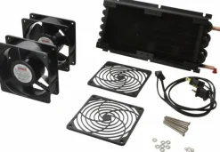 3/8" Tube OD, 2 Fan Mount, Liquid-To-Air Copper Tubed Process Equipment Heat Exchanger