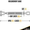 Turnbuckles: Turnbuckle Type: Jaw & Eye; Thread Size: 5/8-9 in; Turn-up: 9