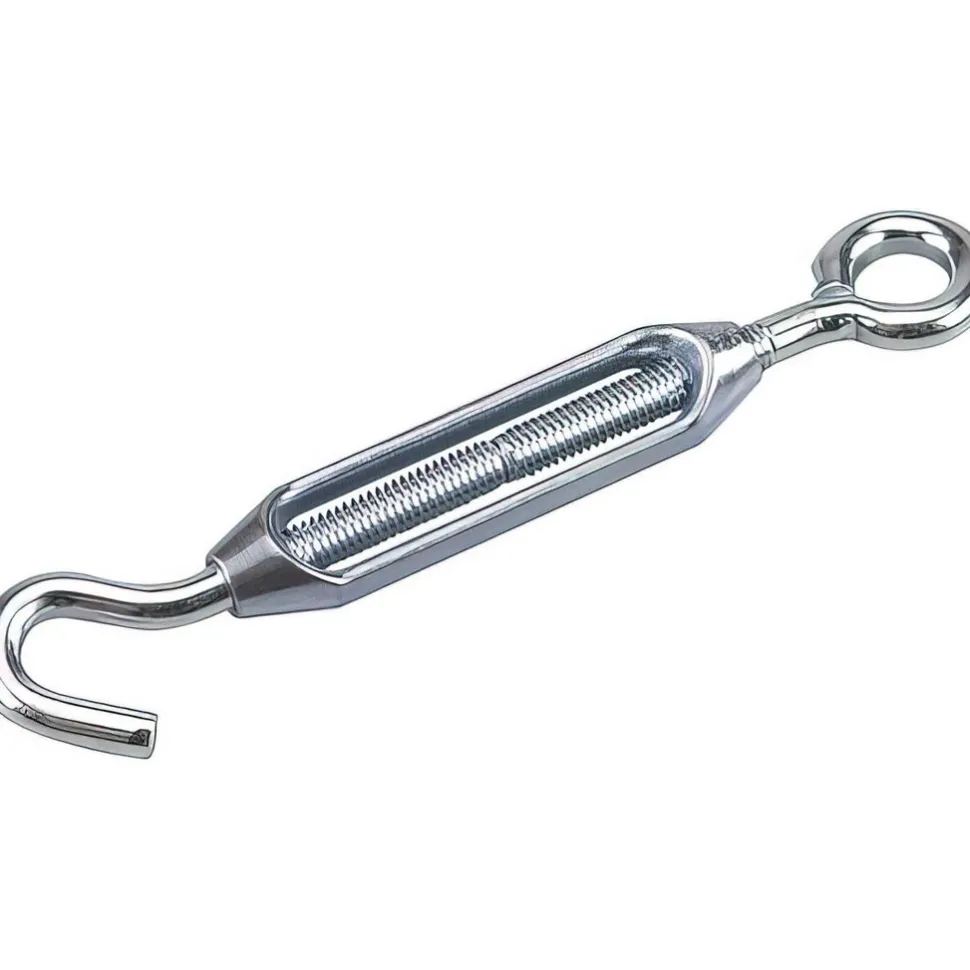 Turnbuckles: Turnbuckle Type: Hook & Eye; Thread Size: 3/8 in; Turn-up: 10.5