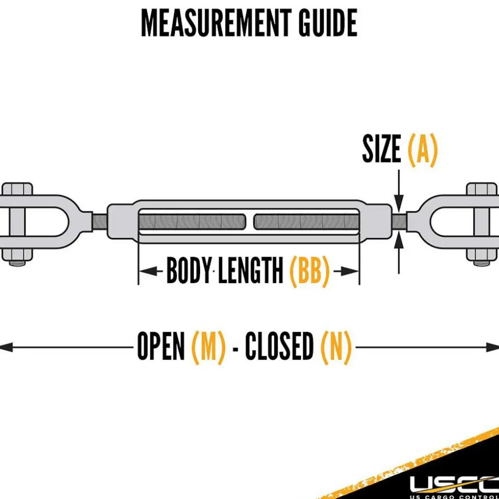 Turnbuckles: Turnbuckle Type: Jaw & Jaw; Thread Size: 3/4-12 in; Turn-up: 12