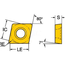 Turning Insert: CCMT32.52-PM 4425, Carbide