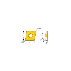 Turning Insert: CCMT 3-2-SM IC907, Carbide