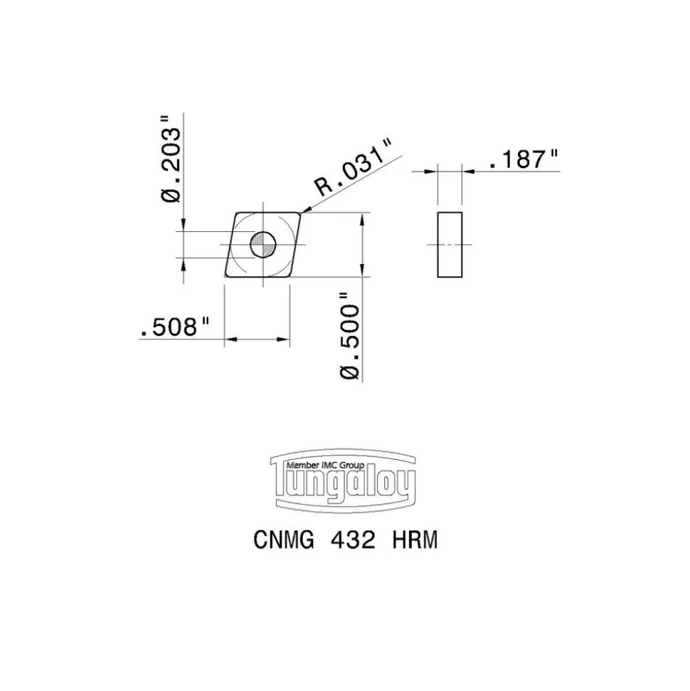 Turning Insert: CNMG432HRM AH8015, Carbide