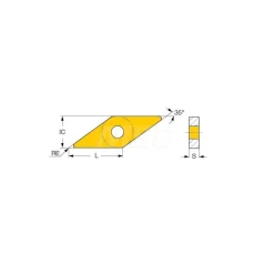 Turning Insert: VNMG332-M3M IC806, Carbide