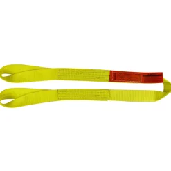 Twisted Eye & Eye, Type 4 Web Sling: 6' Long, 1" Wide, 3200 lb Vertical Capacity, Nylon