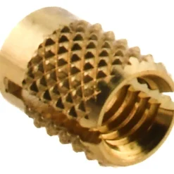 #8-32 UNC Brass Flush Press Fit Threaded Insert for Plastic