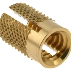 1/4-20 UNC Brass Flush Press Fit Threaded Insert for Plastic