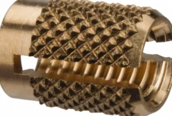 #10-24 UNC Brass Flush Press Fit Threaded Insert for Plastic