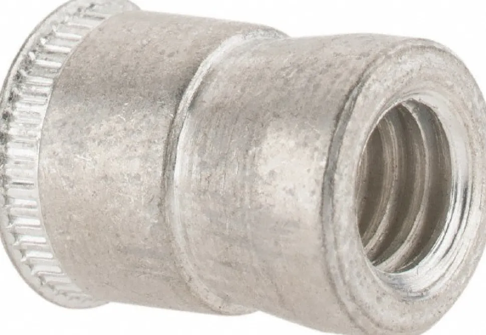1/4-20 UNC, Cadmium-Plated, Steel Knurled Rivet Nut Inserts