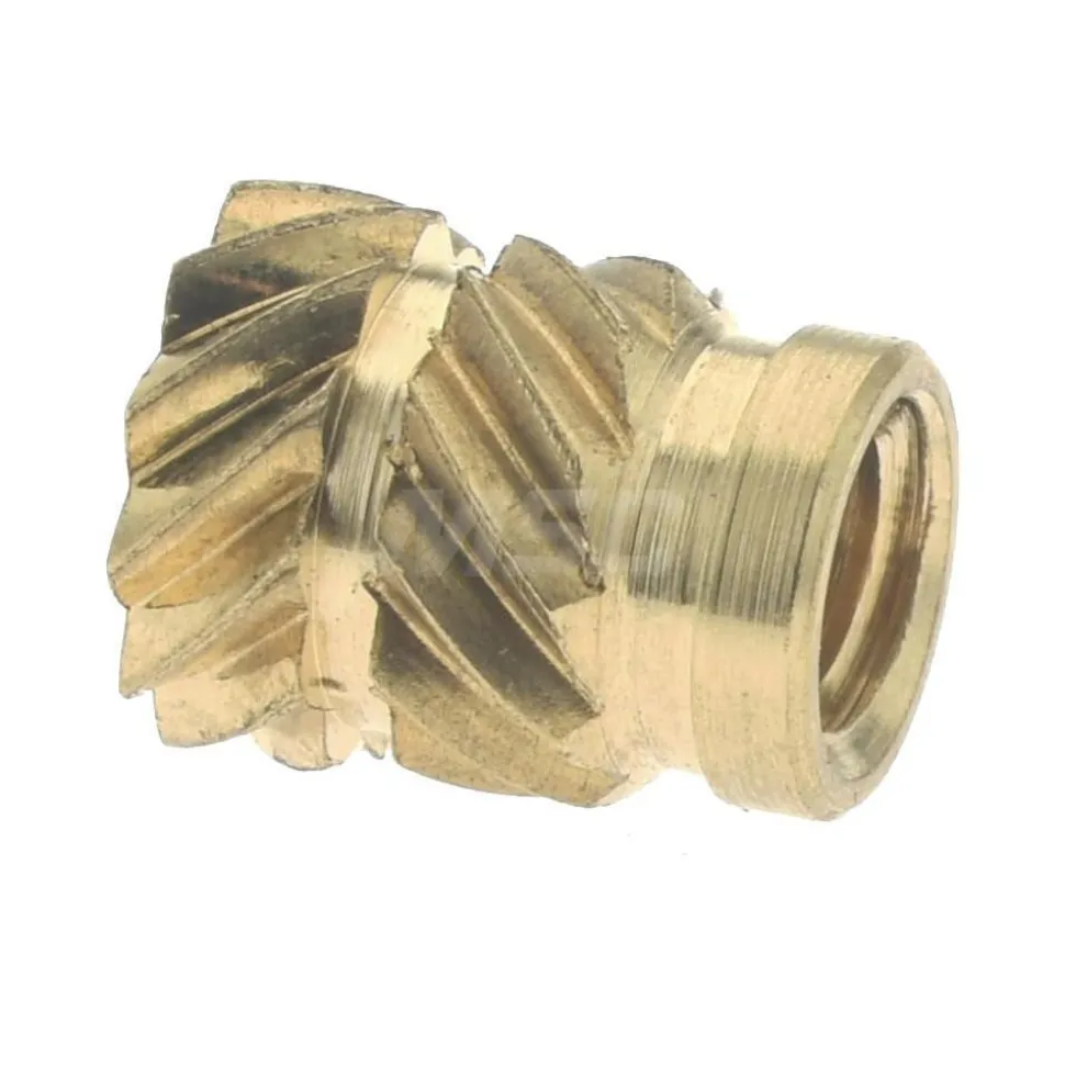 #4 40 UNC, 0.181" Dia, Brass Unheaded Heat Installed Threaded Insert