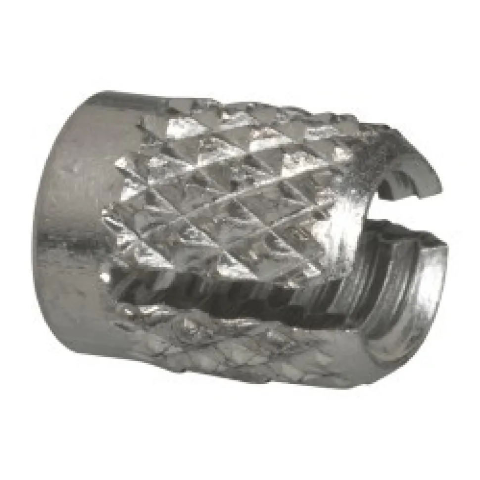 #6-32 UNC Stainless Steel Flush Press Fit Threaded Insert for Plastic