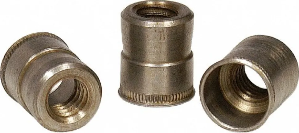 #4-40 UNC, Uncoated, Aluminum Knurled Rivet Nut Inserts