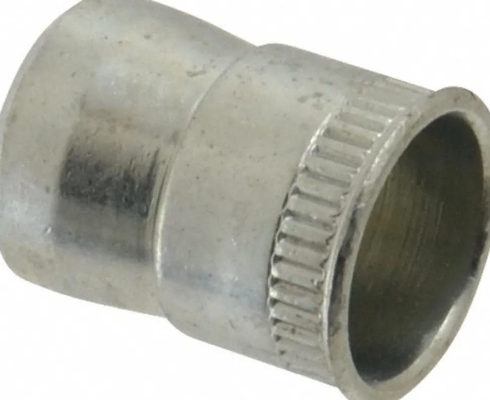 1/4-20 UNC, Zinc-Plated, Steel Knurled Rivet Nut Inserts
