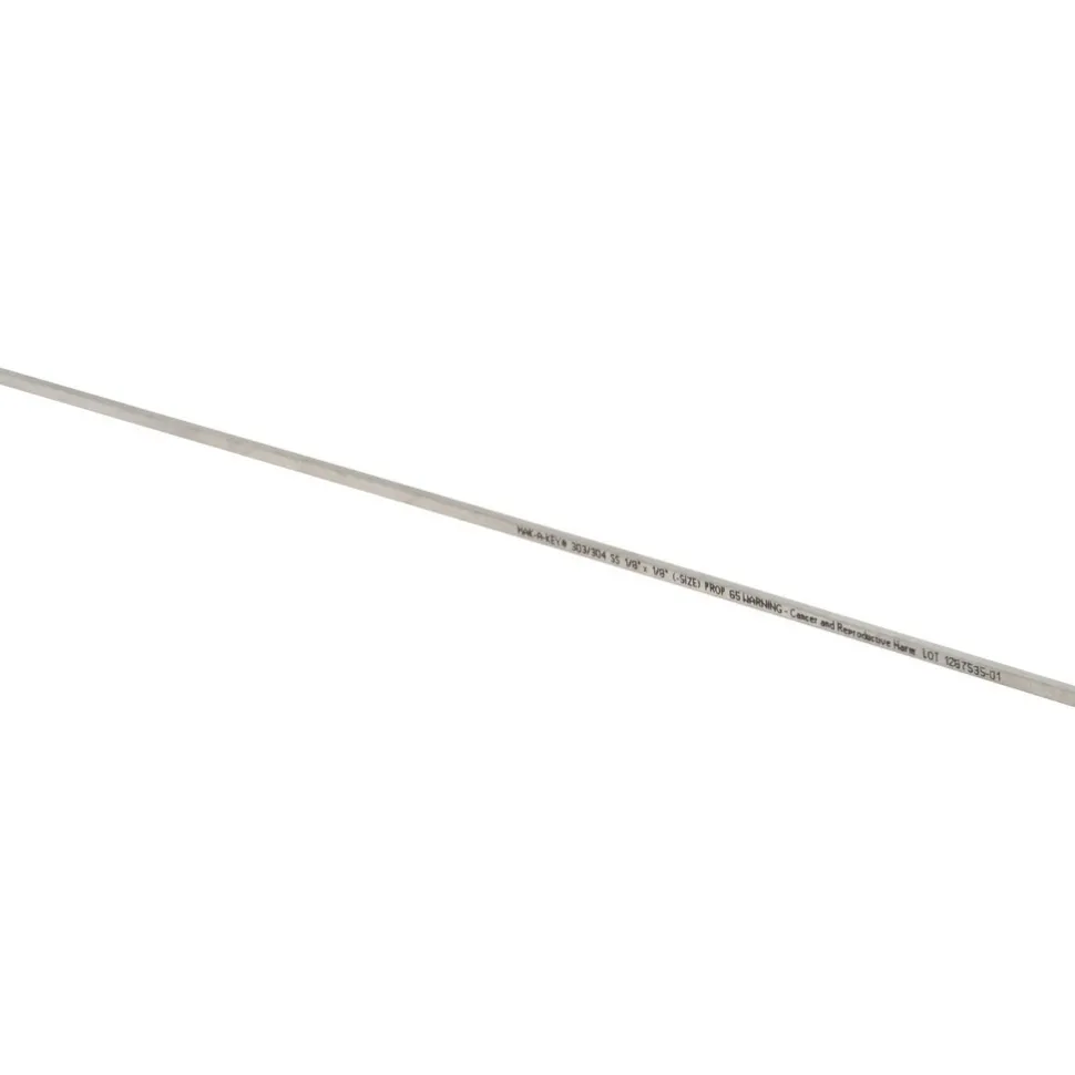 Undersized Key Stock: 1/8" High, 1/8" Wide, 12" Long, 18-8 Stainless Steel