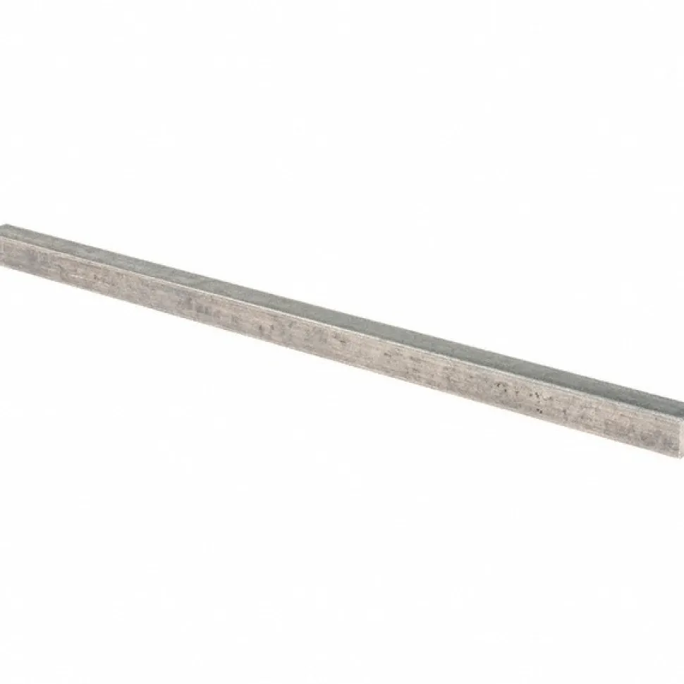 Undersized Key Stock: 1/2" High, 1/2" Wide, 12" Long, Cold Drawn Steel, Plain Finish