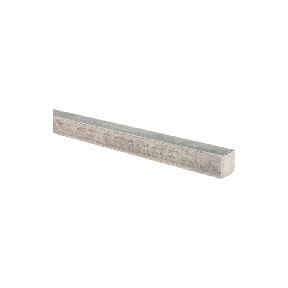 Undersized Key Stock: 1/2" High, 1/2" Wide, 12" Long, Cold Drawn Steel, Plain Finish