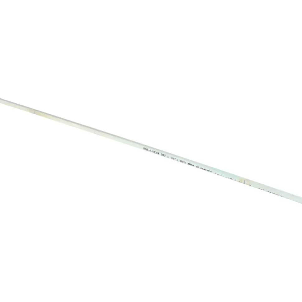 Undersized Key Stock: 1/8" High, 1/8" Wide, 12" Long, Steel, Zinc-Plated