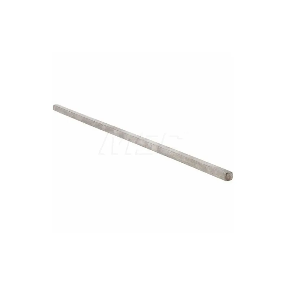Undersized Key Stock: 1/4" High, 1/4" Wide, 12" Long, 18-8 Stainless Steel