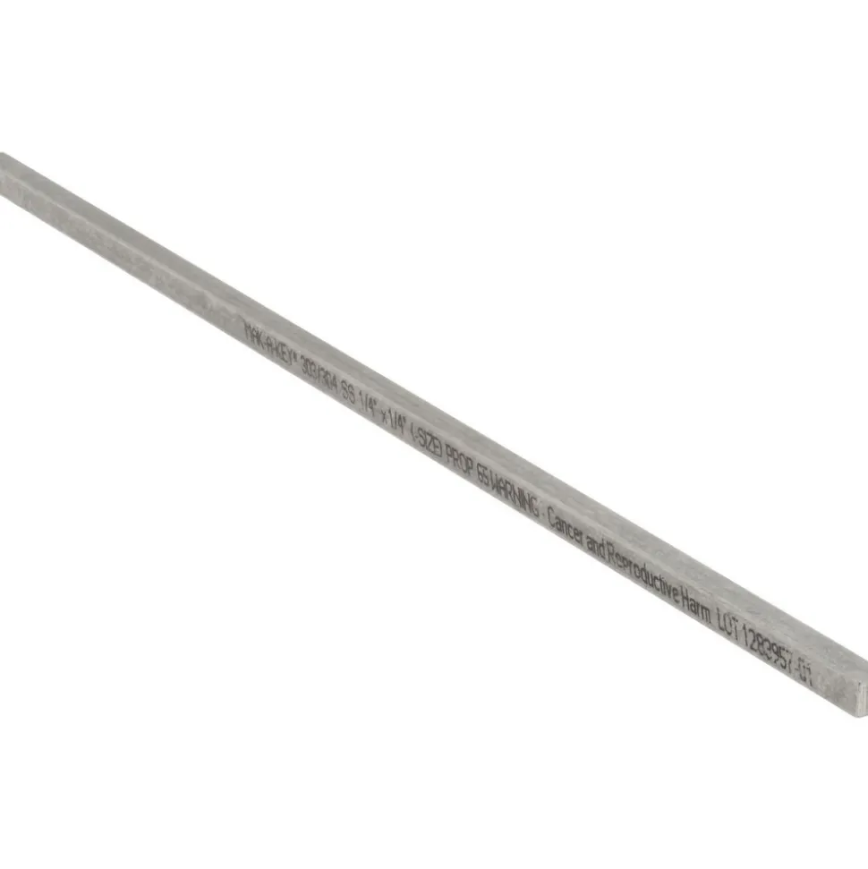 Undersized Key Stock: 12" Long, Stainless Steel