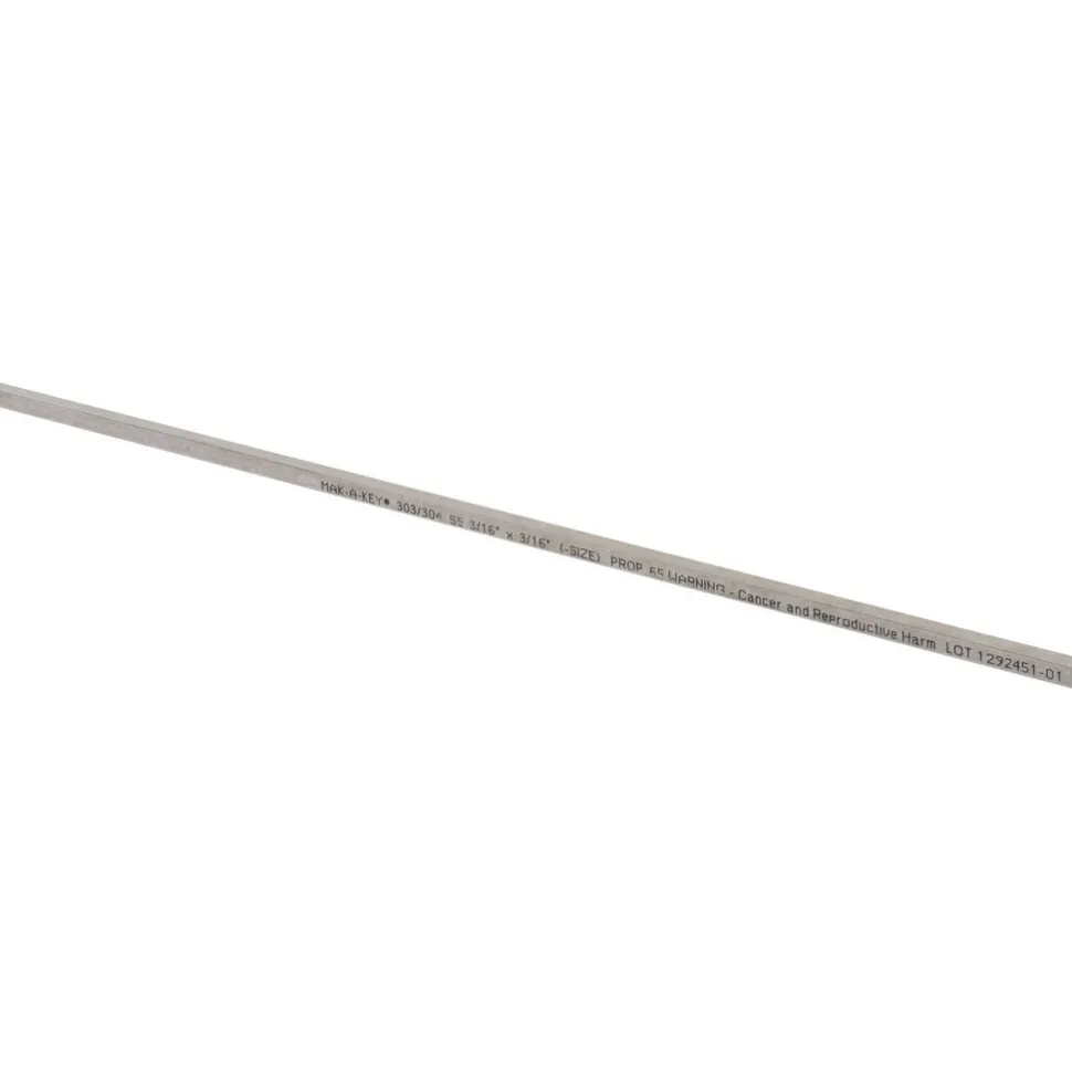 Undersized Key Stock: 12" Long, Stainless Steel
