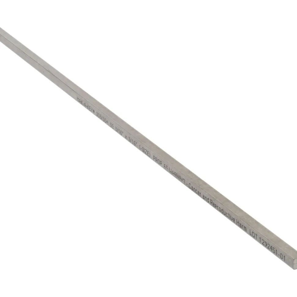 Undersized Key Stock: 12" Long, Stainless Steel
