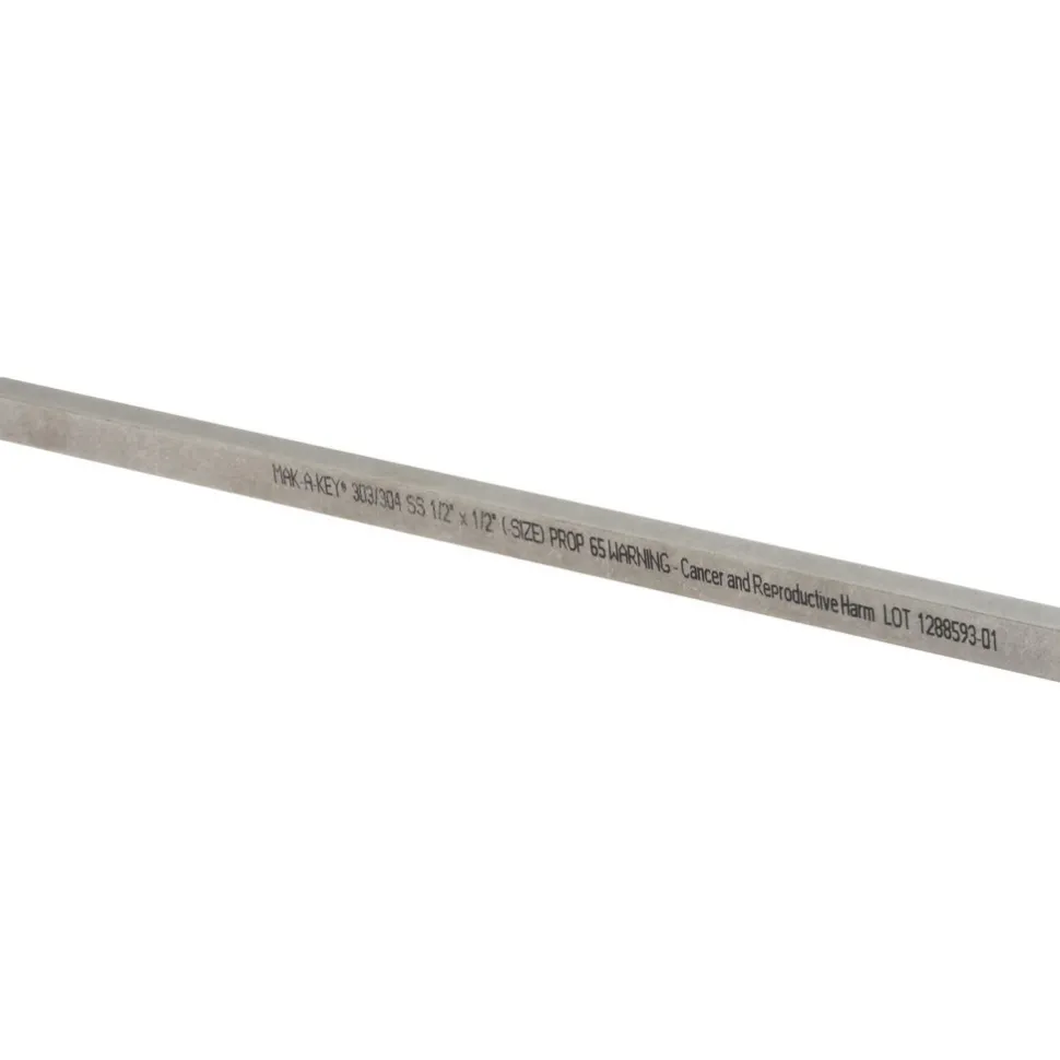 Undersized Key Stock: 12" Long, Stainless Steel
