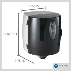 Universal Centerpull Paper Towel And Wiper Dispenser, Black