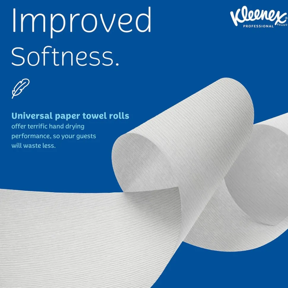 Universal Hard Roll Paper Towels (50606), 1.75" Core, with Premium Absorbency Pockets™, White