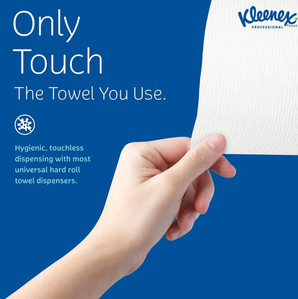 Universal Hard Roll Paper Towels (50606), 1.75" Core, with Premium Absorbency Pockets™, White