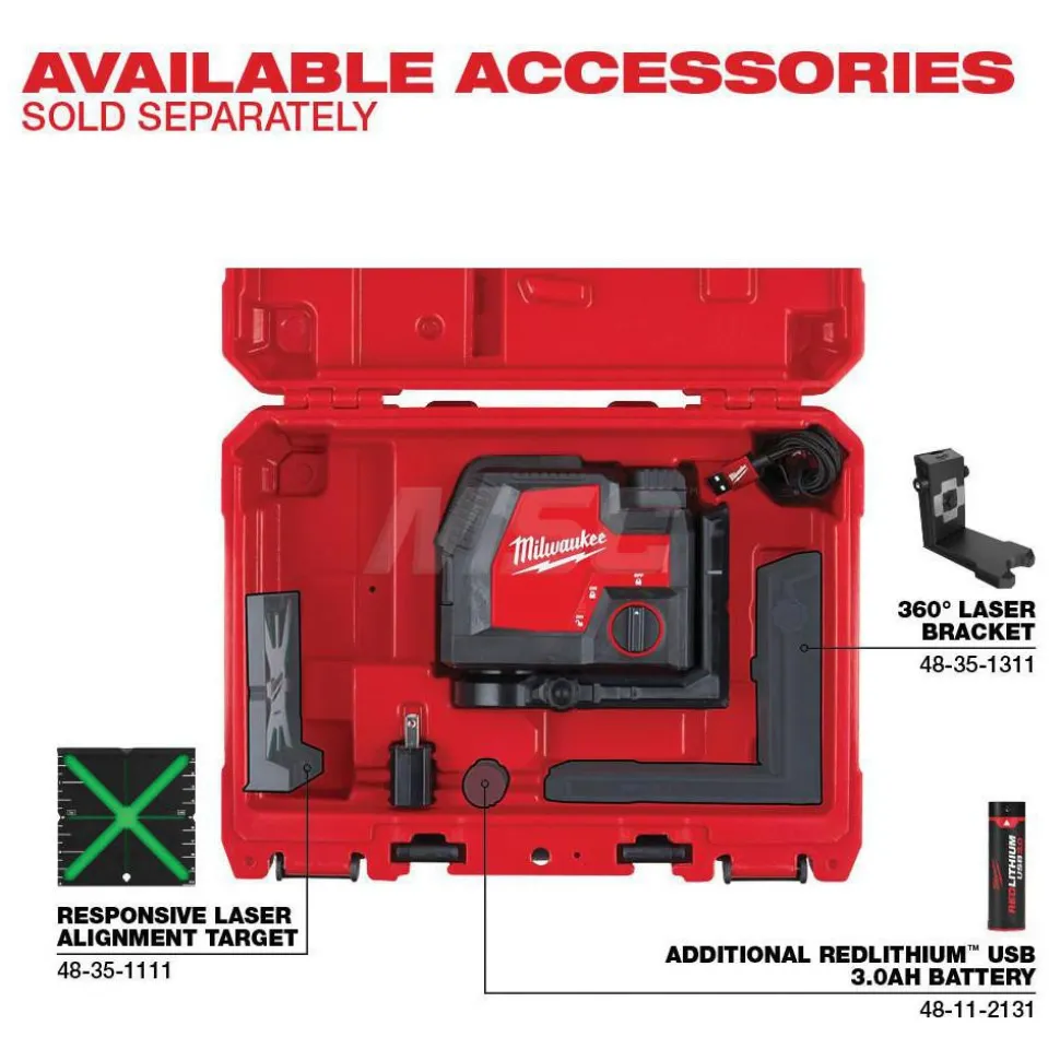 USB Rechargeable Green Cross Line Laser