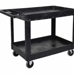 Utility Utility Cart: 45-1/2" Long, 24-1/2" Wide, Polyethylene, 500.000 lb Capacity, Black