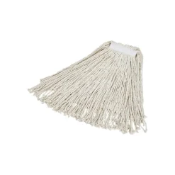 Value Pro Large 24 OZ Cotton Wet Mop, 1" Headband, White