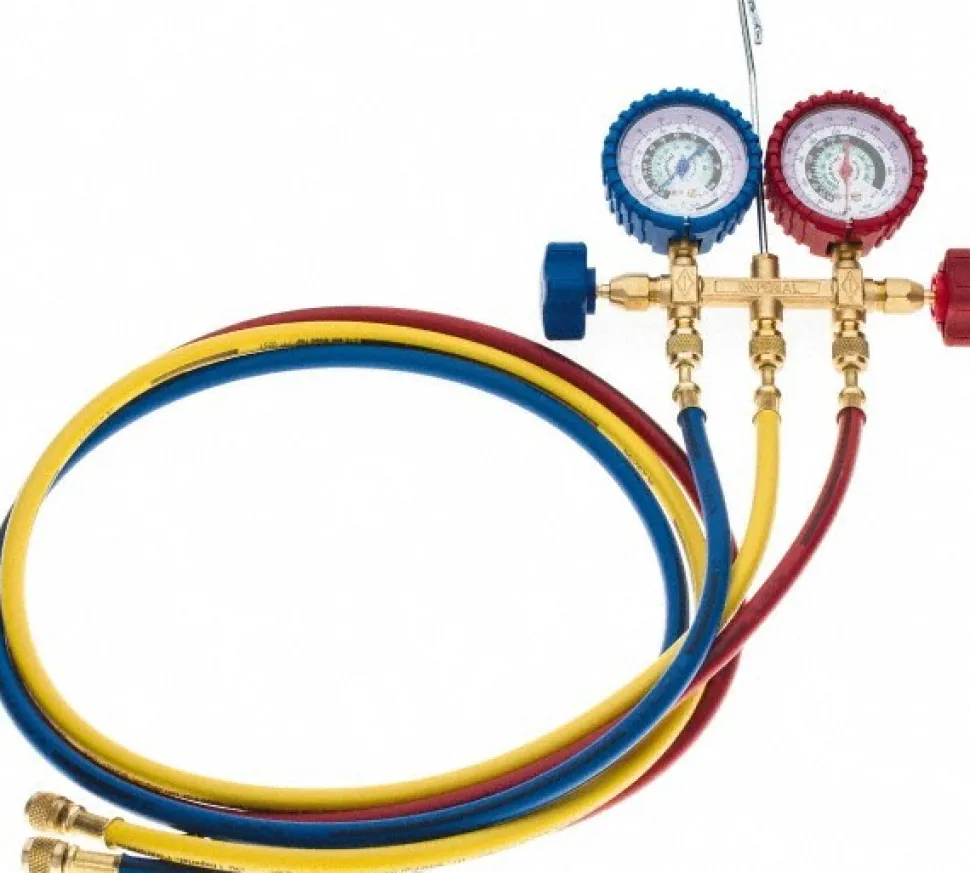 2 Valve Manifold Gauge with 3/5' Hose